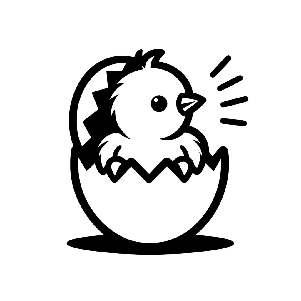 Hatching Chick SVG Graphic for Cricut, Silhouette, Laser Machines