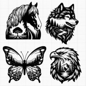 Geometric AnimalsCopy of Wolf Bundle