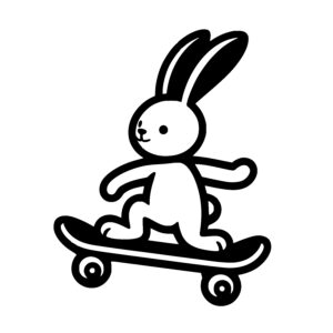 Skateboarding Bunny