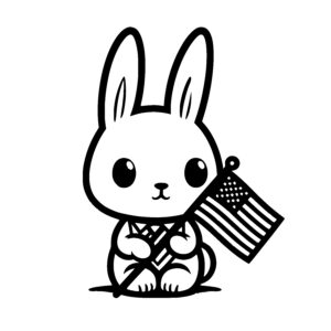Patriotic Flag Bunny