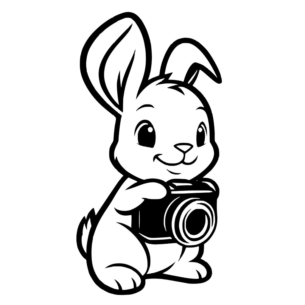 Bunny Picture Time SVG PNG DXF for Cricut, Laser Use