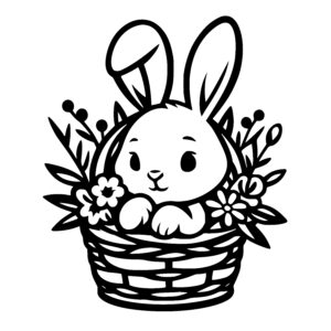 Bunny Floral Basket