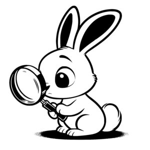 Curious Bunny Investigating