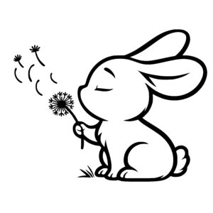 Rabbit Dandelion Wishes
