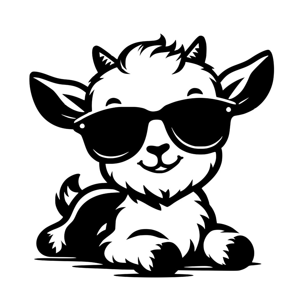 Cool Goat SVG For Cricut Silhouette XTool Glowforge Designs cool-goat-svg-for-cricut-silhouette-xtool-glowforge-designs