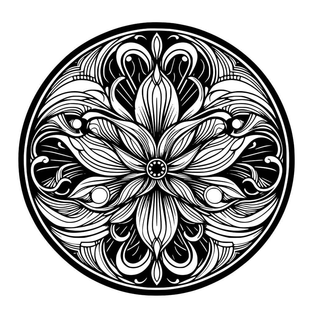 Floral Circle SVG Design for Cricut, Silhouette, Laser Machines