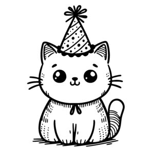 Cute Party Cat