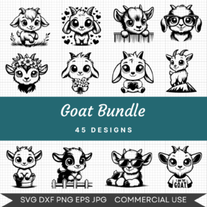Goat Bundle – 45 Instant Download Svg Images