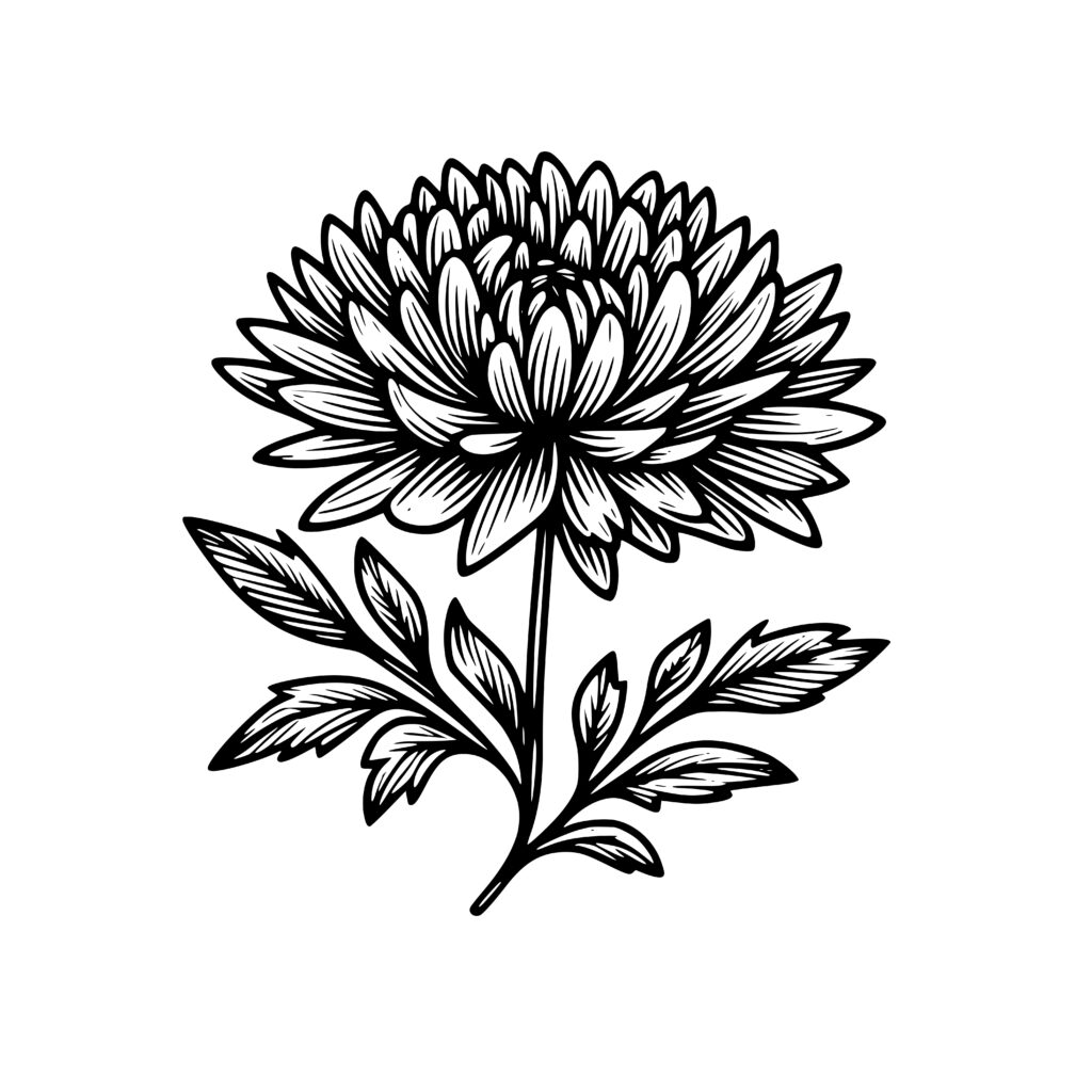 Lush Aster Flower SVG Design for Cricut, Silhouette, Laser