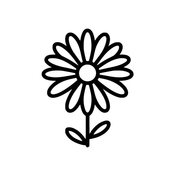 Minimal Daisy Design for Cricut, Silhouette, Laser Machines - SVP/PNG/DXF