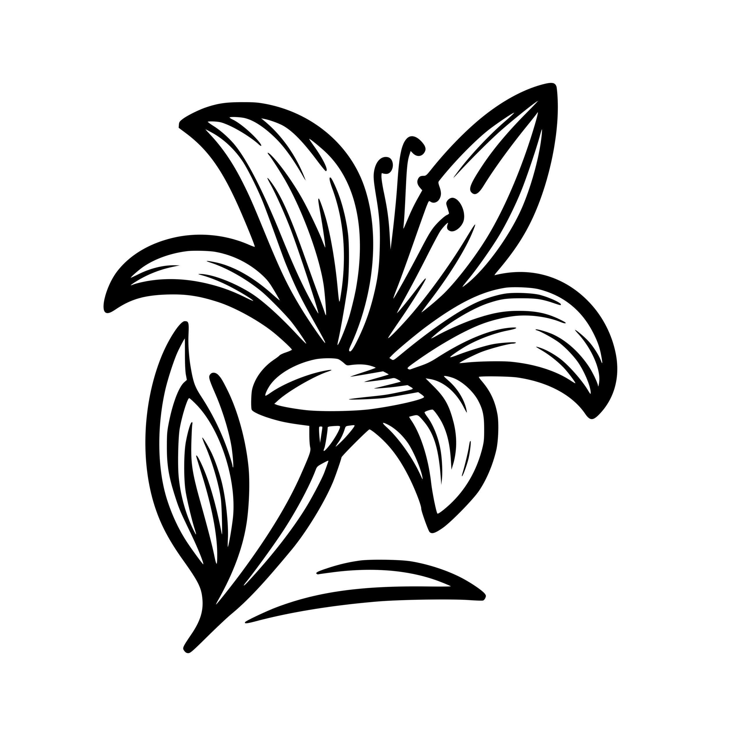 Beautiful Lily SVG PNG DXF – Compatible with Cricut & More