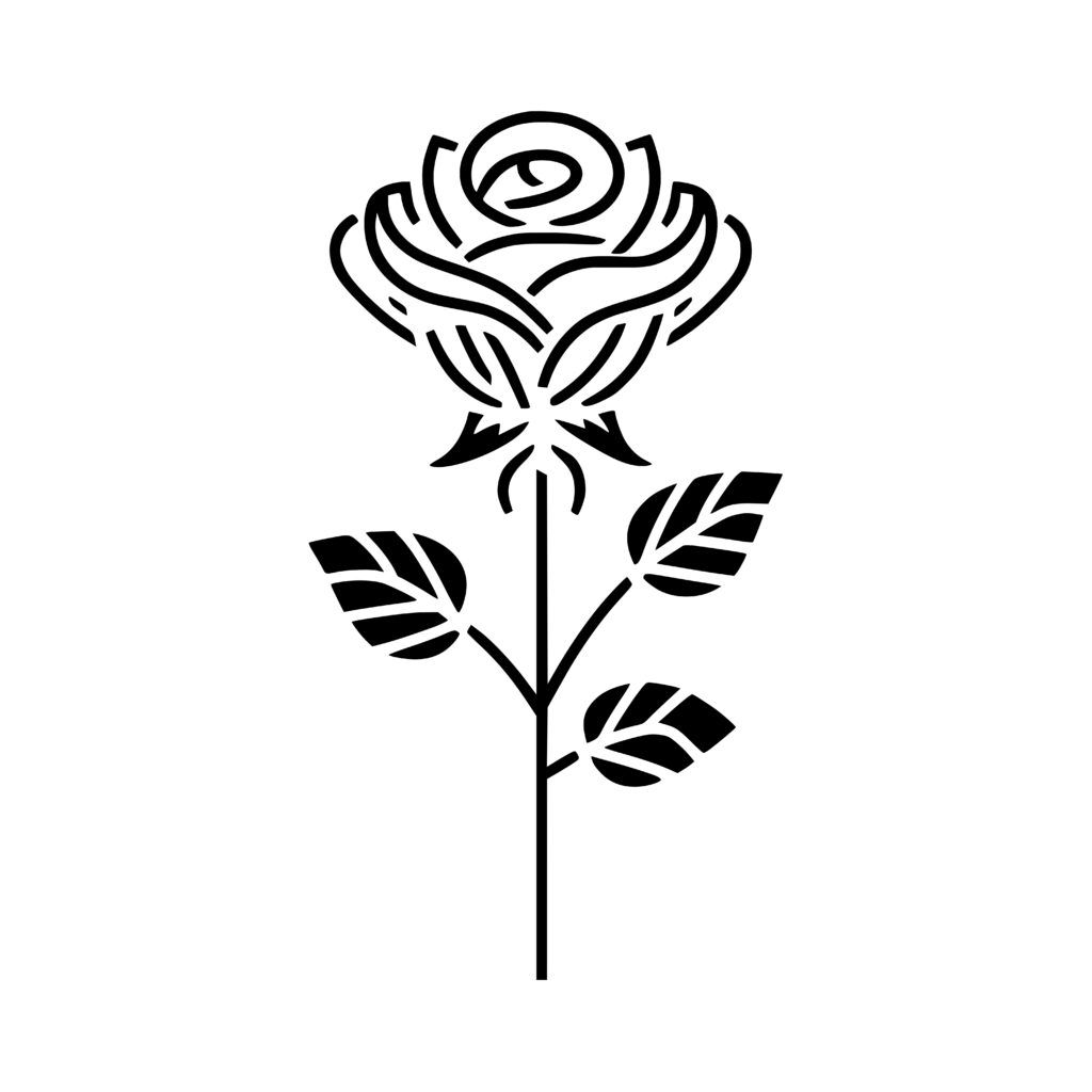 Spiral Rose Design - SVG, PNG, DXF for Cricut, Silhouette