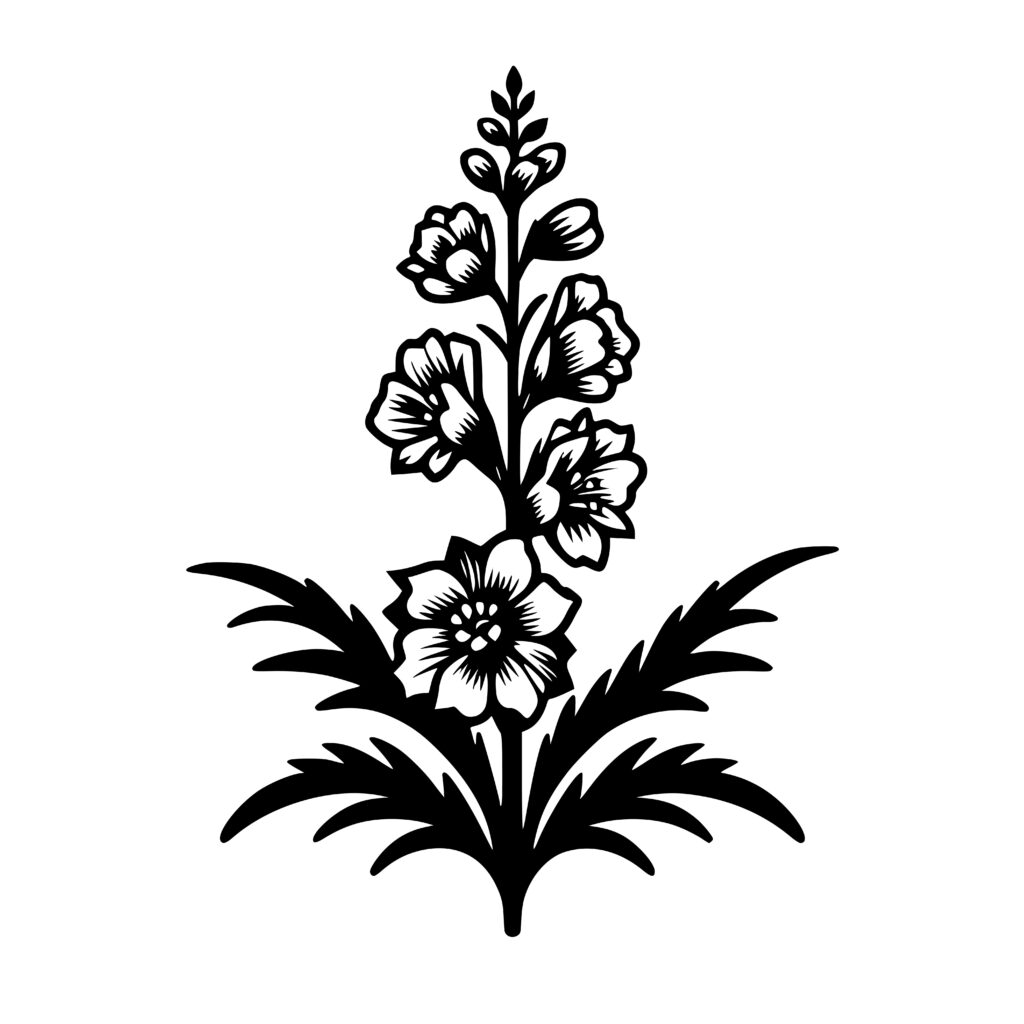 Bold Larkspur Design | SVG, PNG, DXF for Cricut & Laser Machines