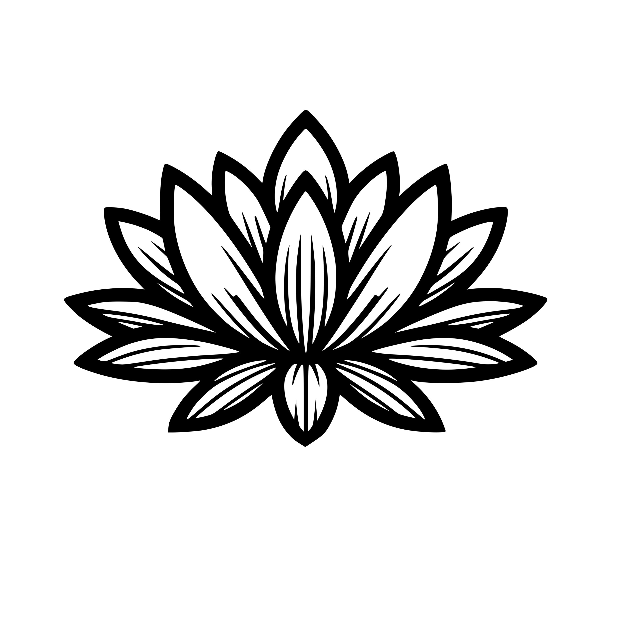 Water Lily Elegance Design for Cricut, Silhouette, Laser Machines