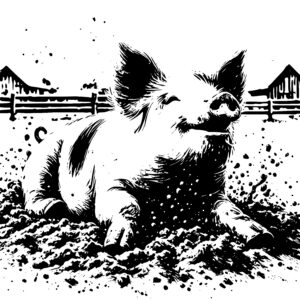 Happy Muddy Pig