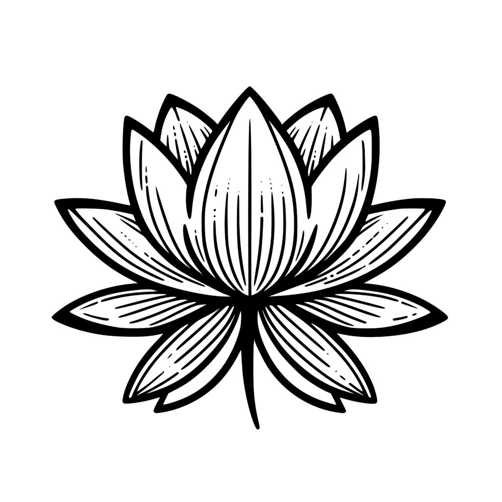 Decorative Lotus Flower Svg File For Cricut, Laser, Silhouette, Cameo