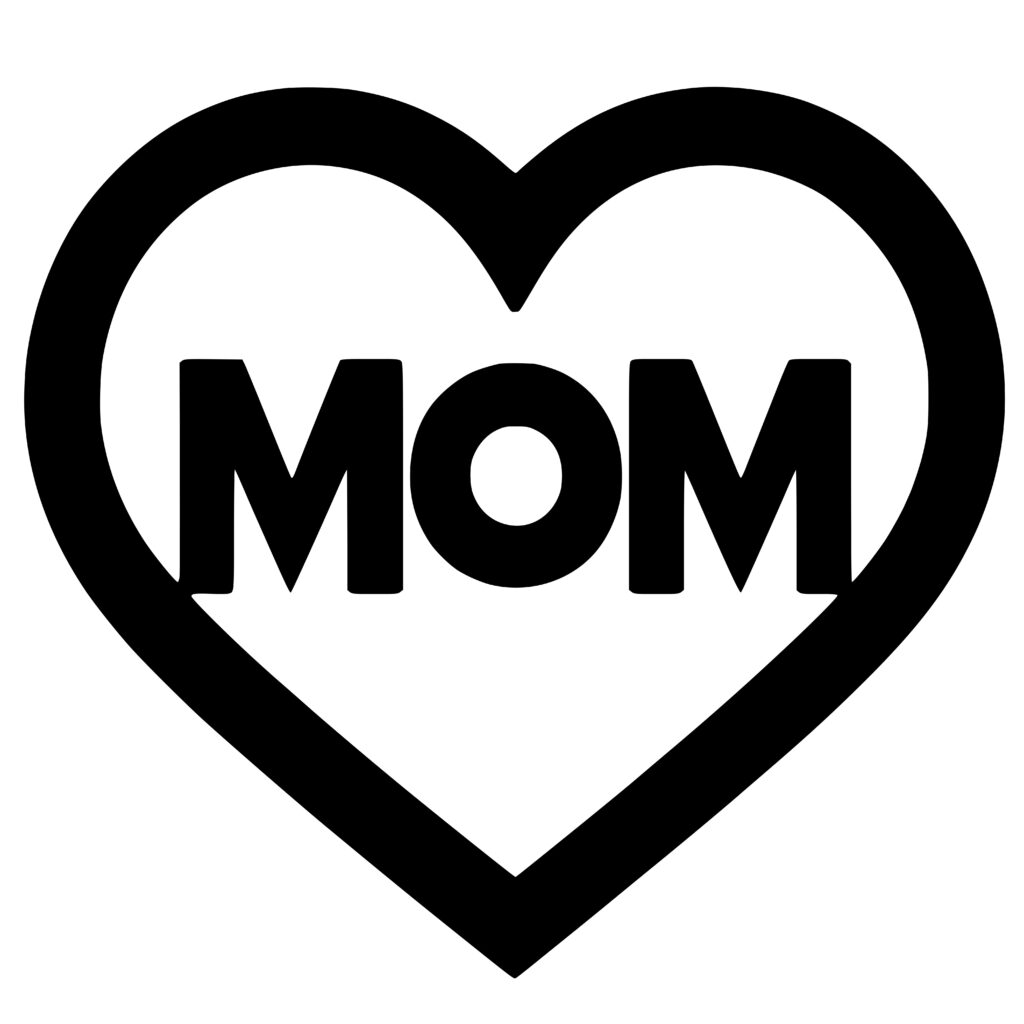 Love Heart Mom SVG | Cricut, Silhouette, Laser Compatible Design