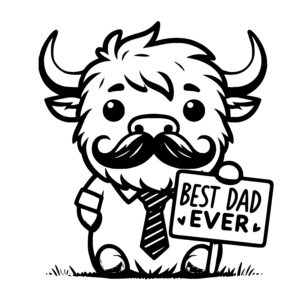 Best Highland Cow Dad