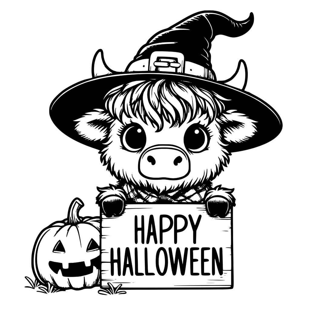 Halloween Cow Design - SVG, PNG, DXF for Cricut & More