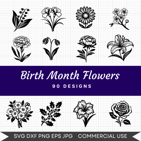 Birth Month Flowers Bundle