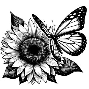 Butterfly Sunflower Perch