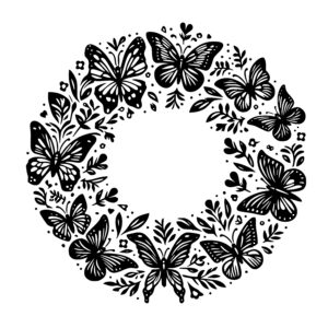 Butterfly Floral Wreath