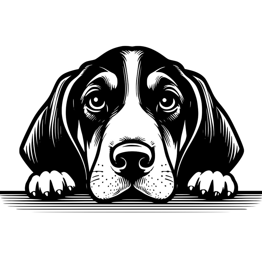 Soulful Bluetick Coonhound Svg - Cricut, Silhouette, Laser Files