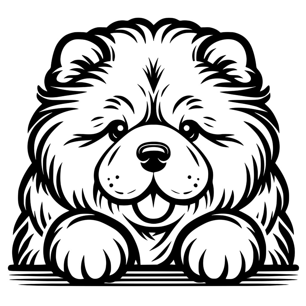 Jolly Chow Chow SVG, PNG, DXF for Cricut, Silhouette