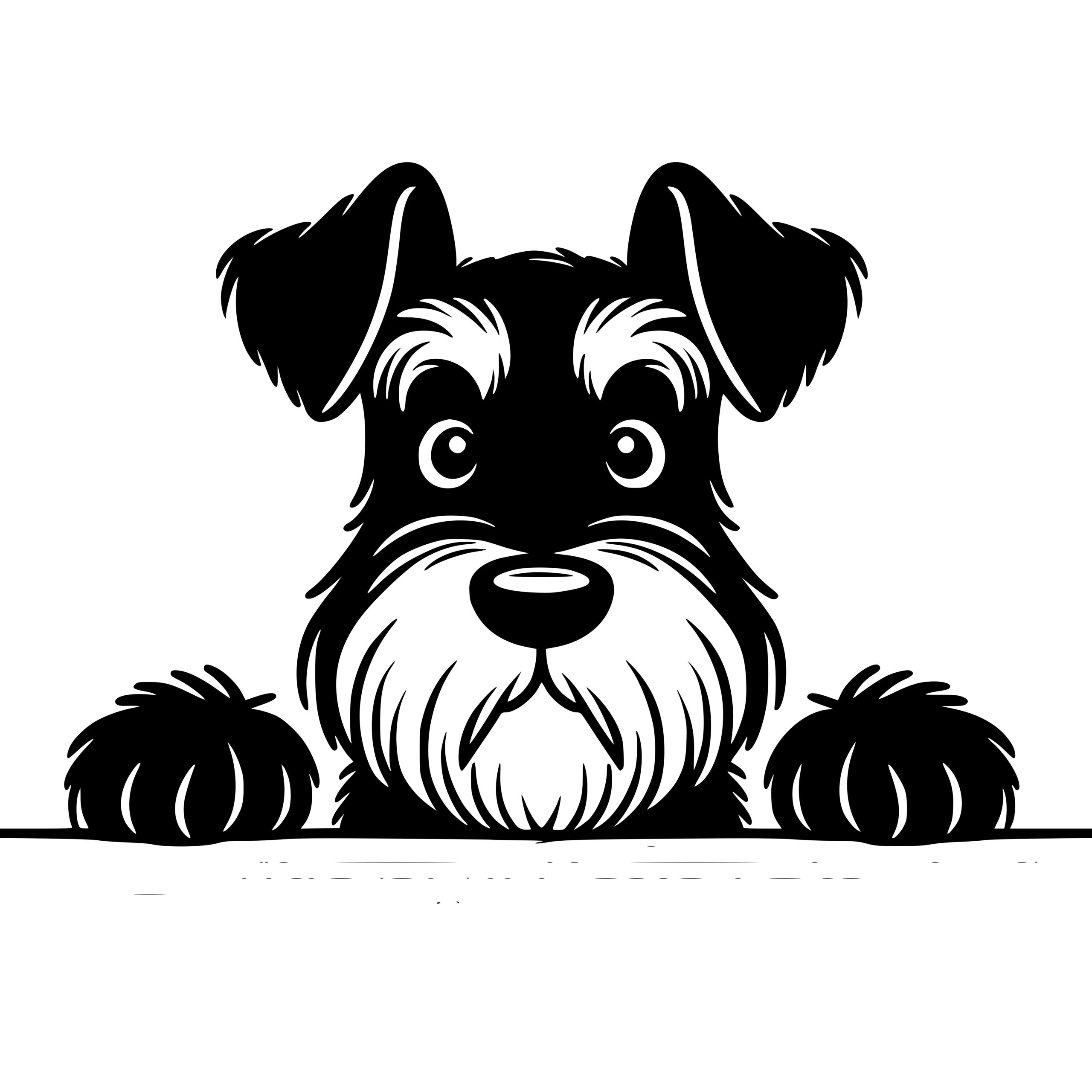 Wise Whiskered Giant Schnauzer SVG File for Cricut & Silhouette