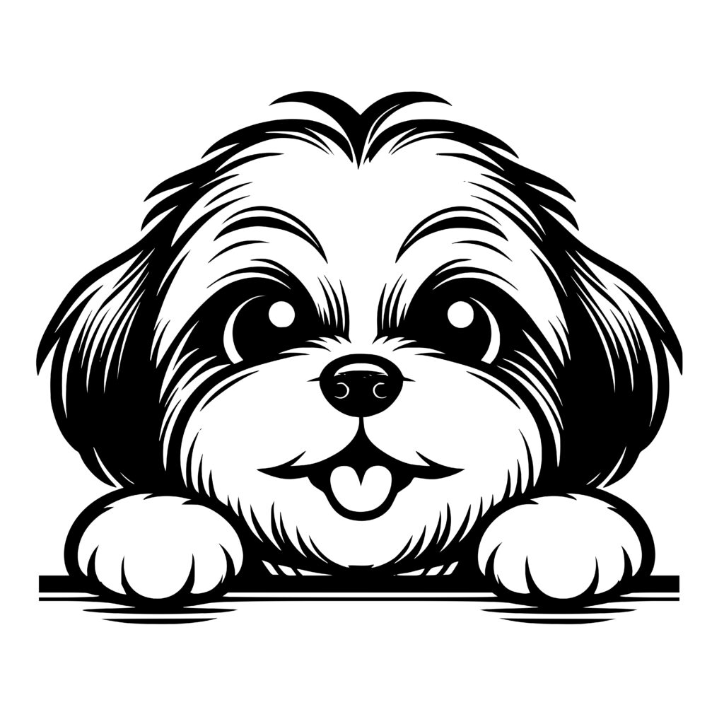 Peeking Maltese Dog SVG for Cricut, Silhouette, Laser Machines