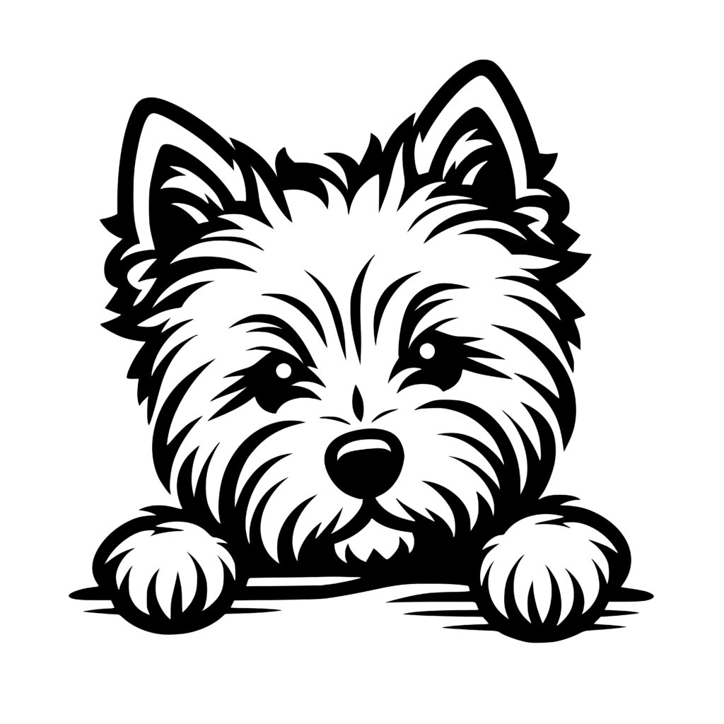 Perky Eared Westie Design for Cricut, Silhouette, Laser Machines