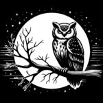 Starry Moonlit Owl
