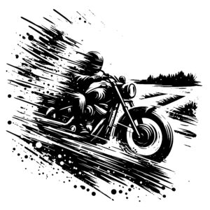 Blazing Highway Motorcyclist