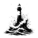 Waves Crashing Lighthouse