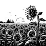 Sunset Sunflower Field