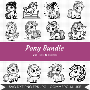 Pony Bundle – 28 Instant Download Svg Images