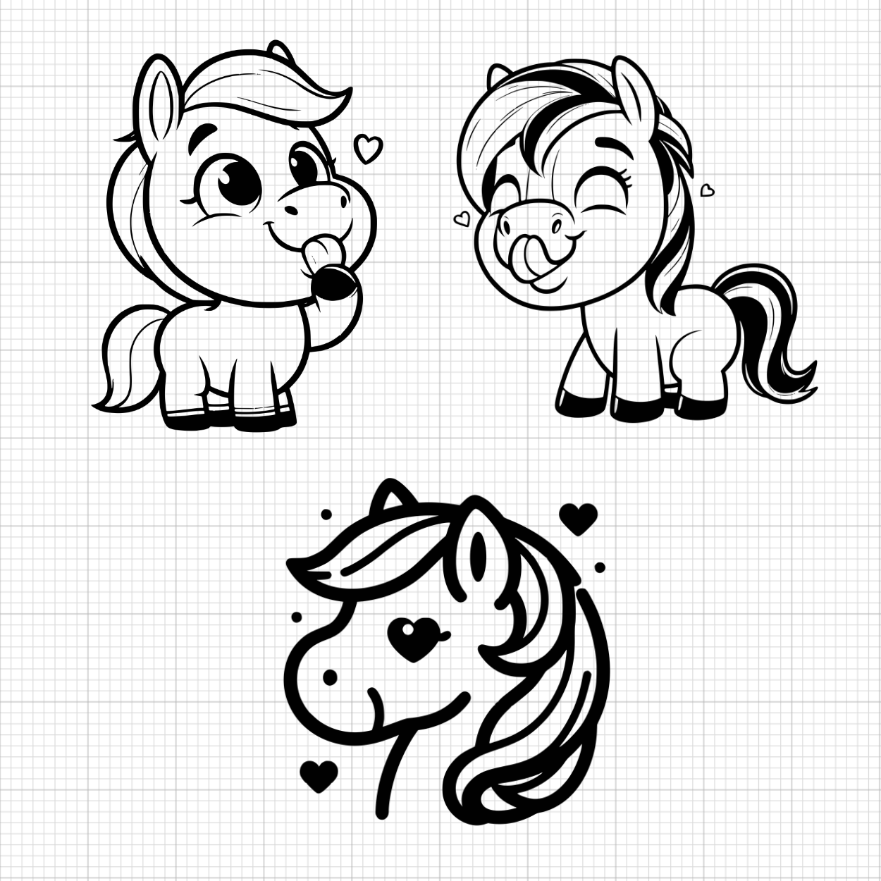 Pony Bundle - 28 Instant Download Svg Images Svg File For Cricut, Laser 