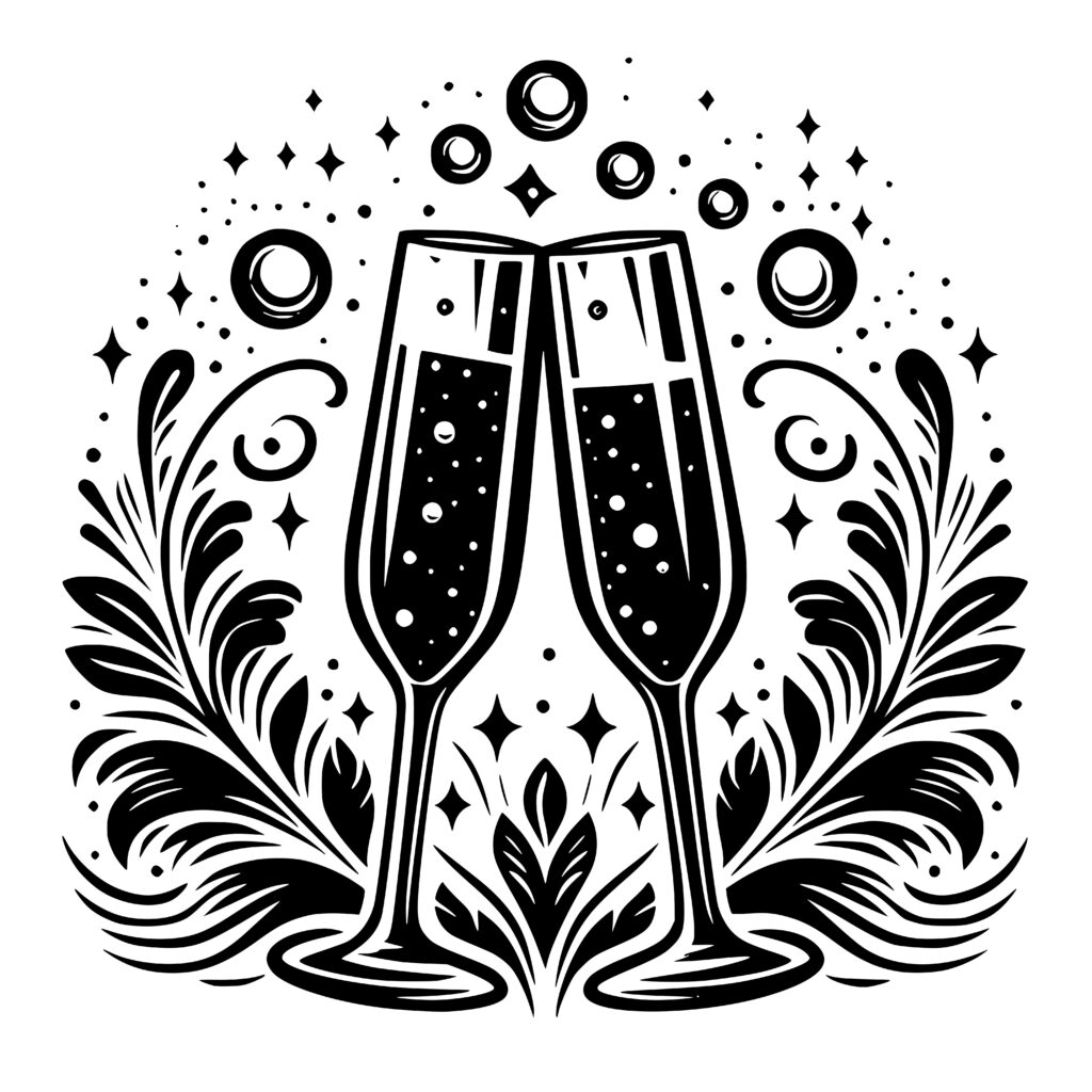 Sparkling Cheers Fest SVG Design for Cricut Silhouette Projects