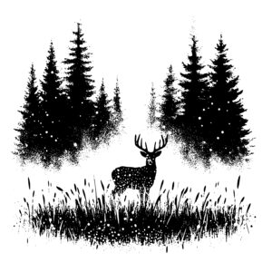 Snow-kissed Deer Meadow