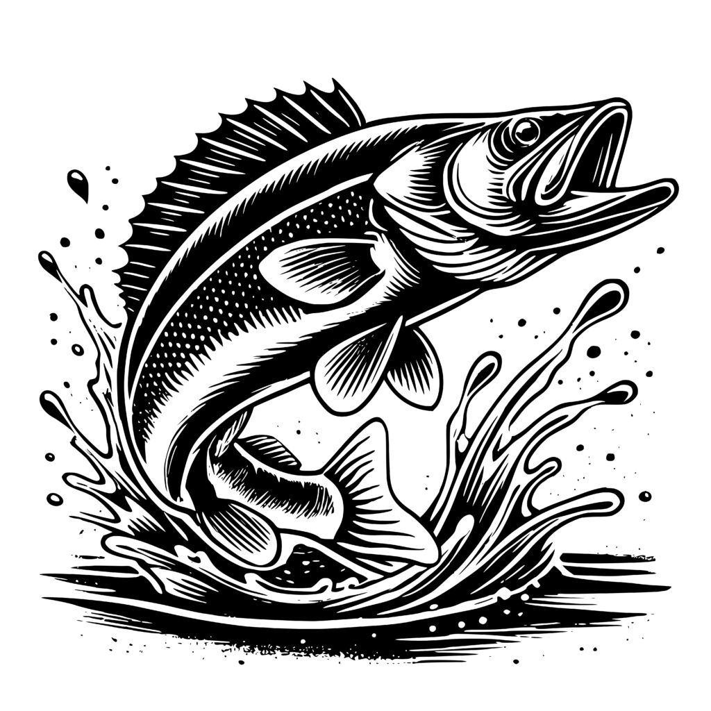 Download Splashy Walleye Design for Cricut, Silhouette & Laser Machines