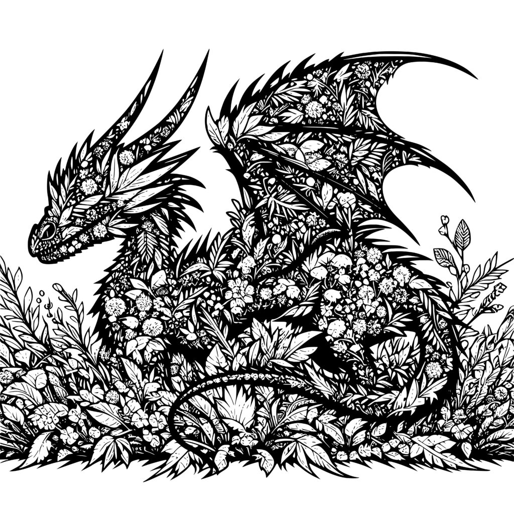 Foliage Dragon Lair Design SVG PNG DXF For Cricut Machines foliage-dragon-lair-design-svg-png-dxf-for-cricut-machines