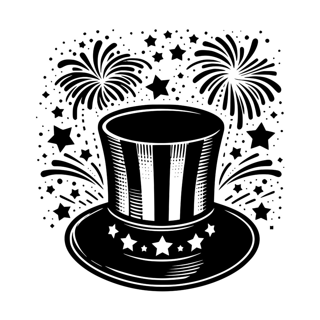 Patriotic Party Hat SVG PNG DXF for Cricut & Glowforge