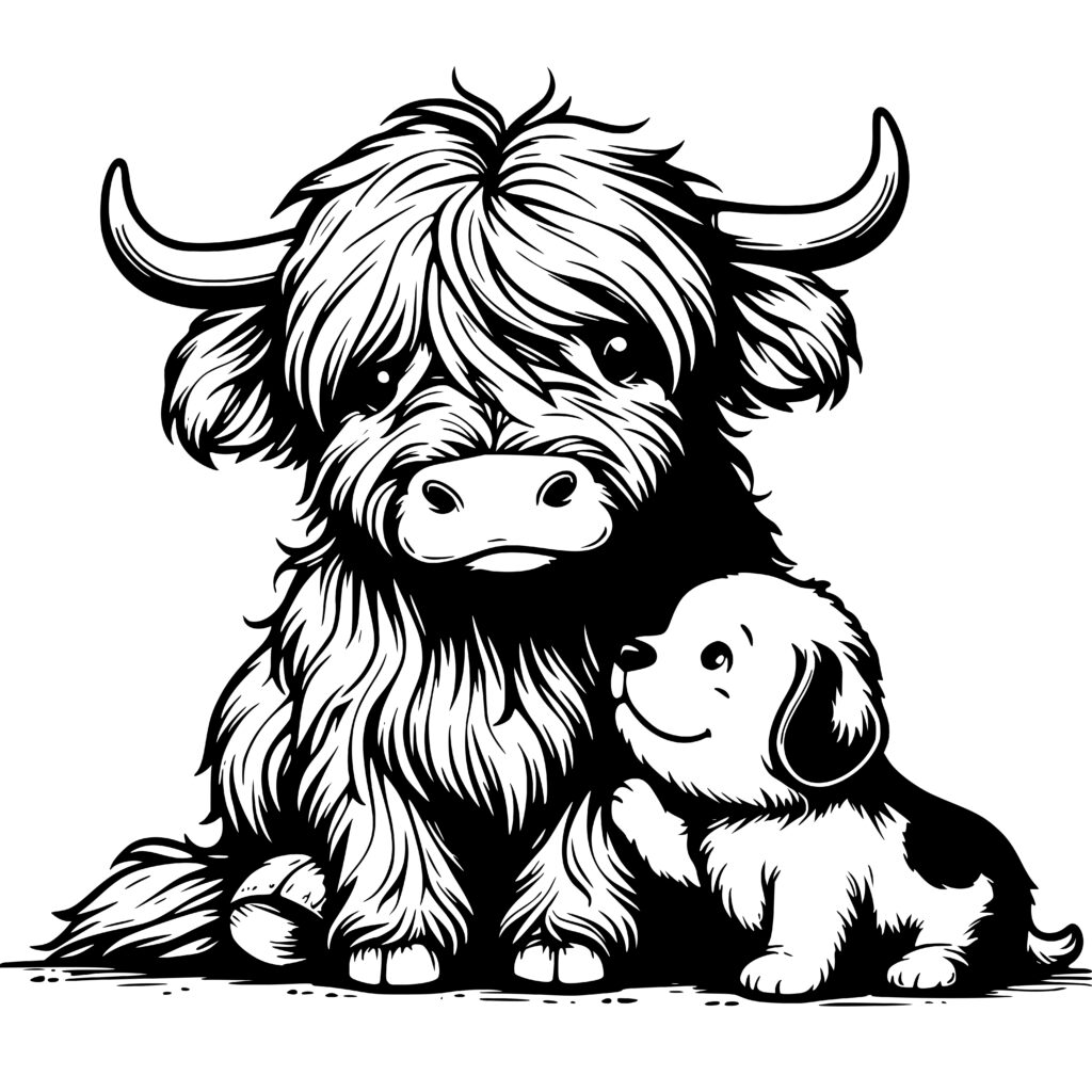 Furry Highland Friends Design for Cricut, Silhouette, Glowforge Projects