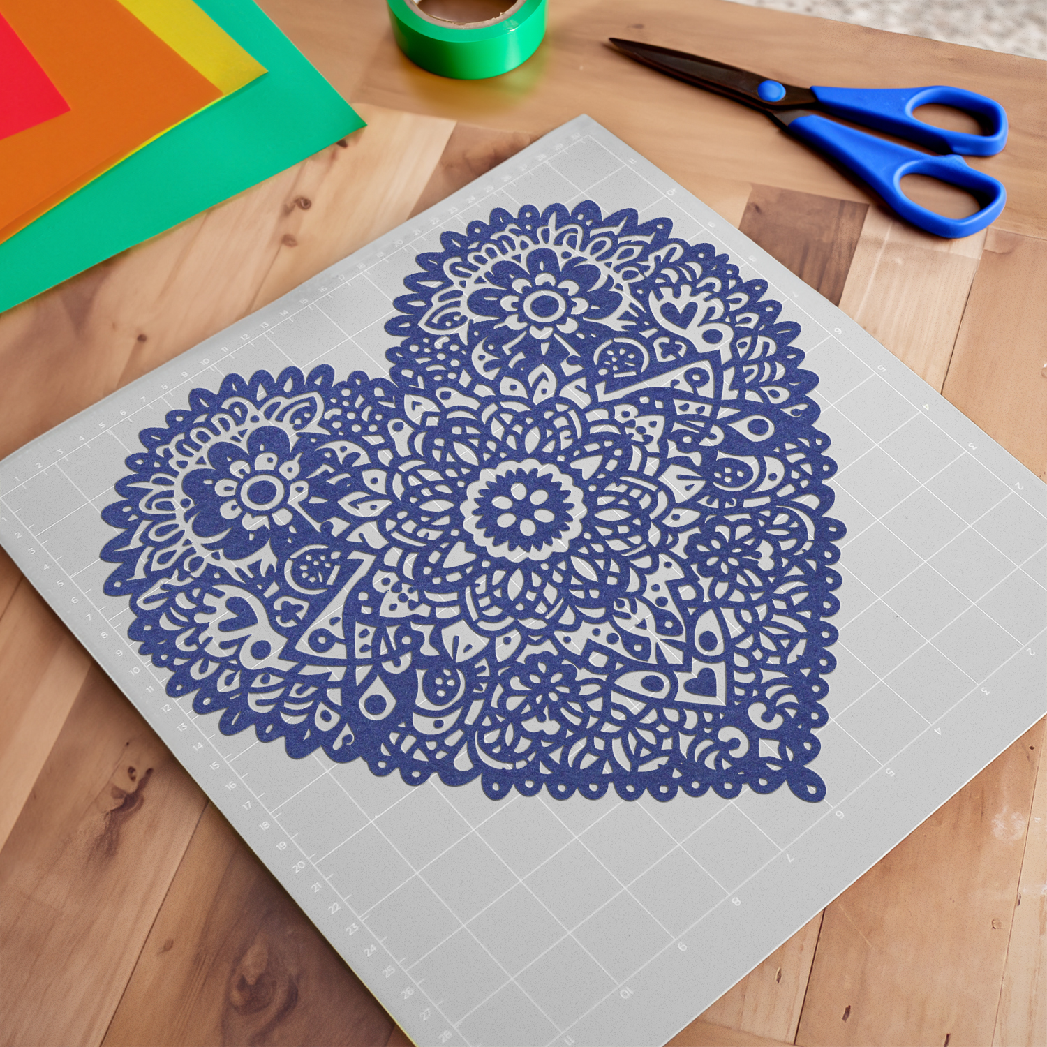 Lacy Heart Design SVG for Cricut, Silhouette, Laser Machines