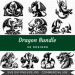 Dragon Bundle – 30 Instant Download Svg Images