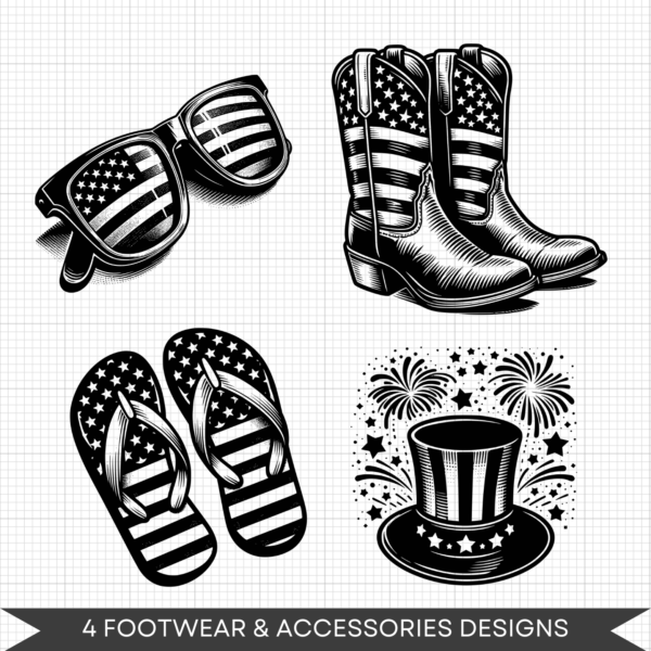 Patriotic Footwear and Accessories