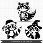 Raccons Bundle – Dressed Up Raccoons