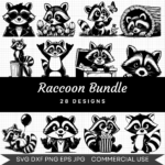 Raccoon Bundle – 28 Instant Download Svg Images
