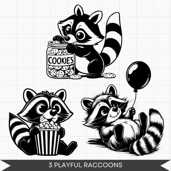 Raccoons Bundle – Playful Raccoons