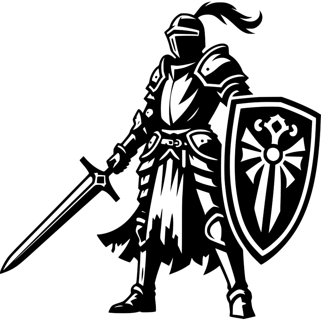 Knight's Valor Svg File For Cricut, Silhouette, Laser Machines